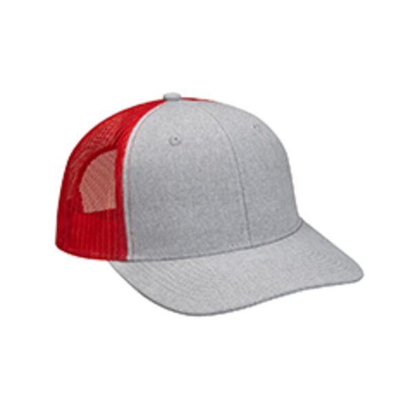 Heather Woven/Soft Mesh Trucker Style Cap Thumbnail
