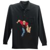 Long Sleeve Silk Touch Polo with Pocket Thumbnail