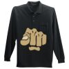 Long Sleeve Silk Touch Polo with Pocket Thumbnail