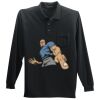 Long Sleeve Silk Touch Polo with Pocket Thumbnail