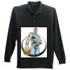 Long Sleeve Silk Touch Polo with Pocket Thumbnail