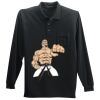 Long Sleeve Silk Touch Polo with Pocket Thumbnail
