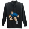 Long Sleeve Silk Touch Polo with Pocket Thumbnail