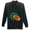 Long Sleeve Silk Touch Polo with Pocket Thumbnail
