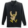 Long Sleeve Silk Touch Polo with Pocket Thumbnail