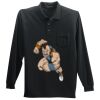 Long Sleeve Silk Touch Polo with Pocket Thumbnail