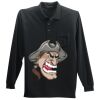 Long Sleeve Silk Touch Polo with Pocket Thumbnail